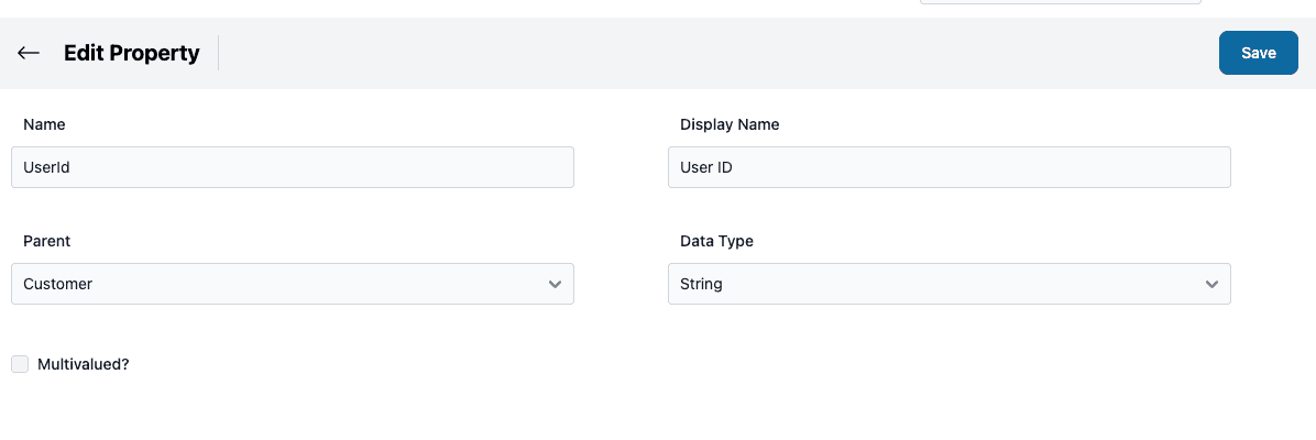 user id property