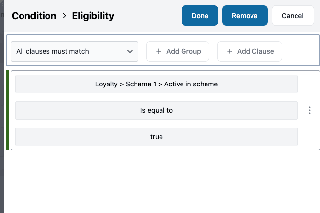 accrue points for purchases condition