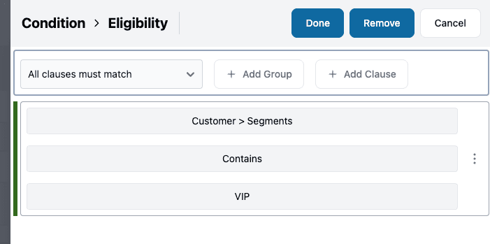 condition eligibility example