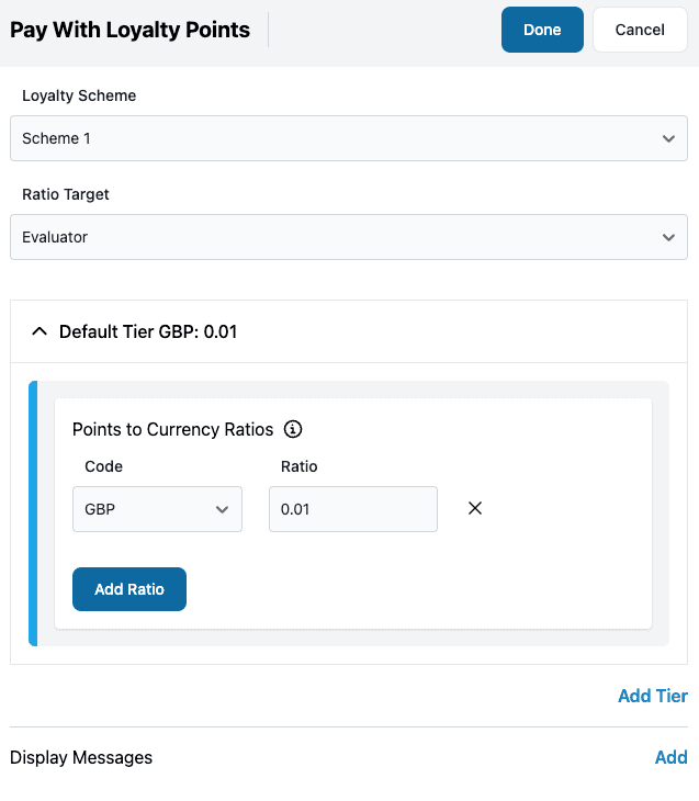 pay with points action